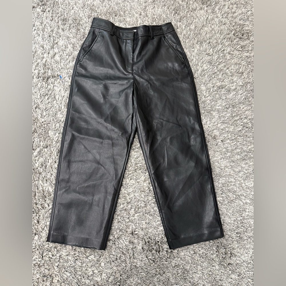 Babaton Command Cropped Leather Pants - Size 6